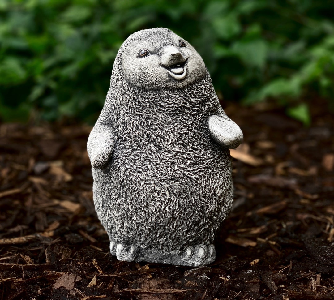 Smiling Penguin Statue Cement Baby Penguin Concrete Penguin Etsy UK
