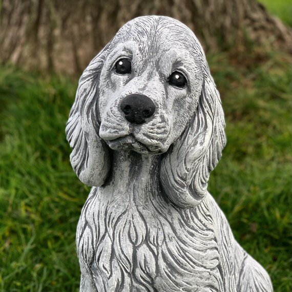Französische Bulldogge Skulptur Ornament Hund Statue Figur Outdoor Garten  Dekor Geschenk -sitzender Hund