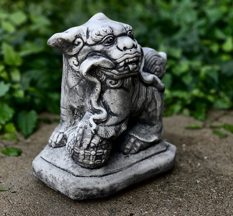 Chinese Dragon Outdoor Statue Feng Shui Concrete Dragon Garden Etsy