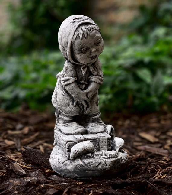 Schreiendes Mädchen Statue Garten Mädchen Figur Angst Mädchen