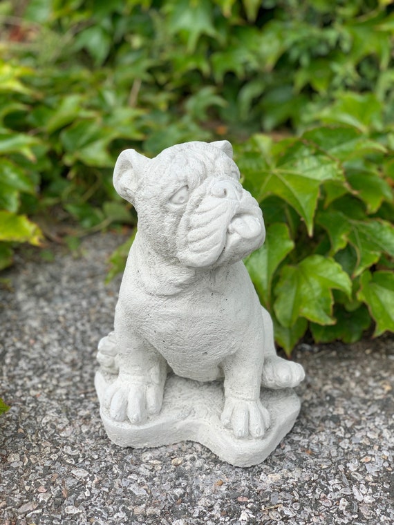 Statua del cane bulldog francese Statuetta del bulldog per la casa Regalo  del bulldog per l'amante degli animali Ornamento della statua del giardino  del bulldog francese Scultura del cane all'aperto 