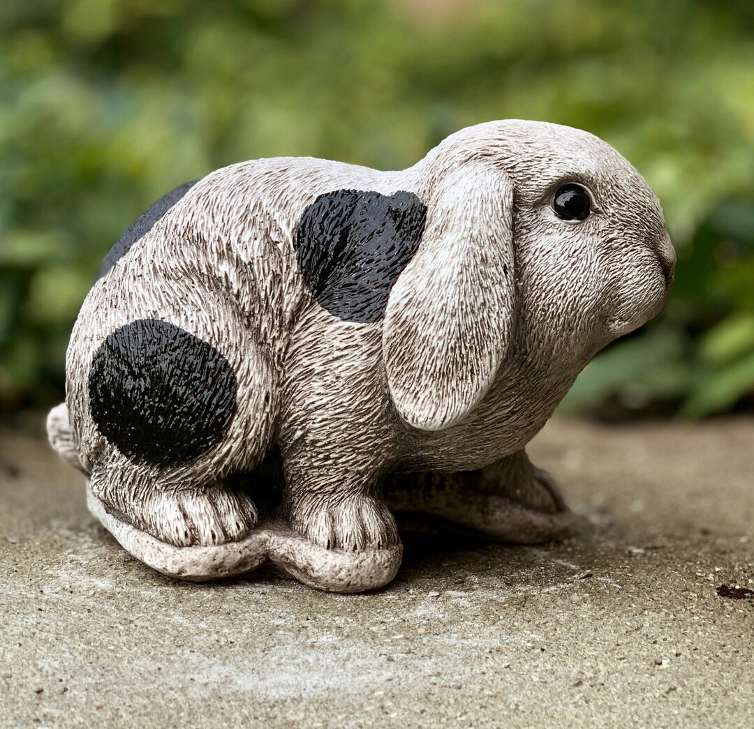 Concrete Rabbit Statue Garden Rabbit Sculpture Outdoor Rabbit Ornament