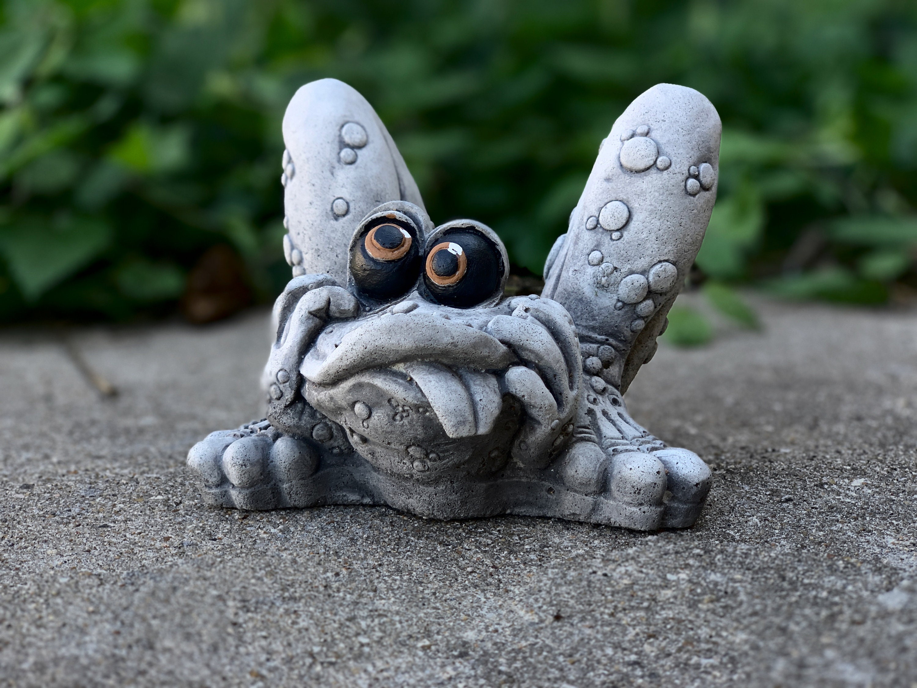 Garden Frog Statue Cement Frog Sculpture Outdoor Frog