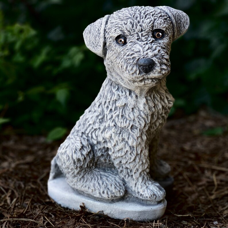Puppy Figurine Concrete dog statue Outdoor sculpture Garden dog