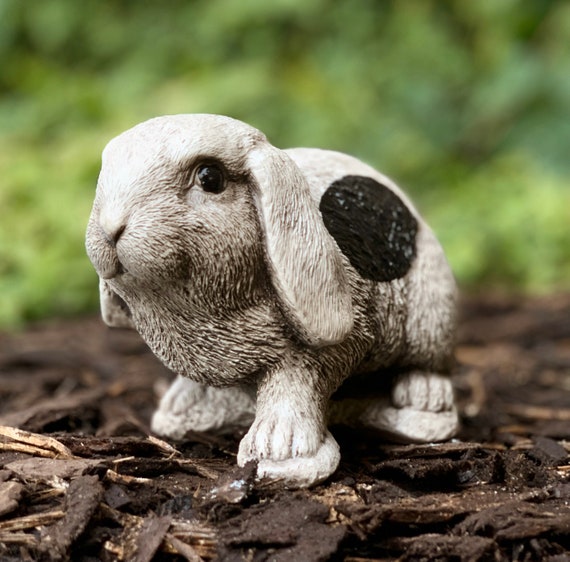 Sculpture de lapin Figurine de lièvre en béton Décoration de lapin