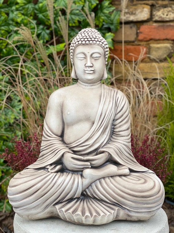 Grande Buddha giardino zen Statuetta di Buddha Scultura all'aperto Statue  di cemento buddista bianco Decorazione della statua di Buddha Figurina di  Buddha Regalo dell'amante -  Italia