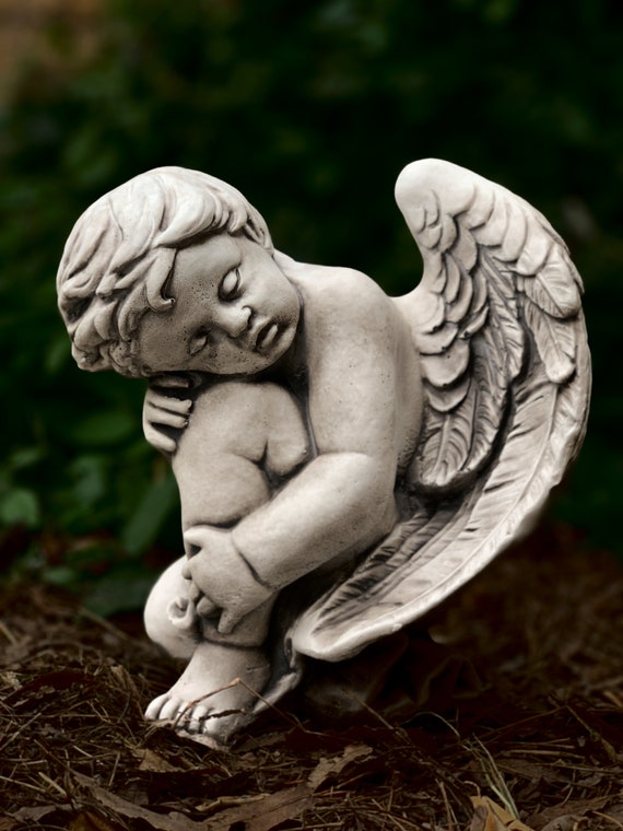 Bébé ange statue Ange enfant sculpture Béton ange figure Ciment ailé ange  Pierre ange mémorial Enfant mémorial Beau jardin cadeau -  Canada