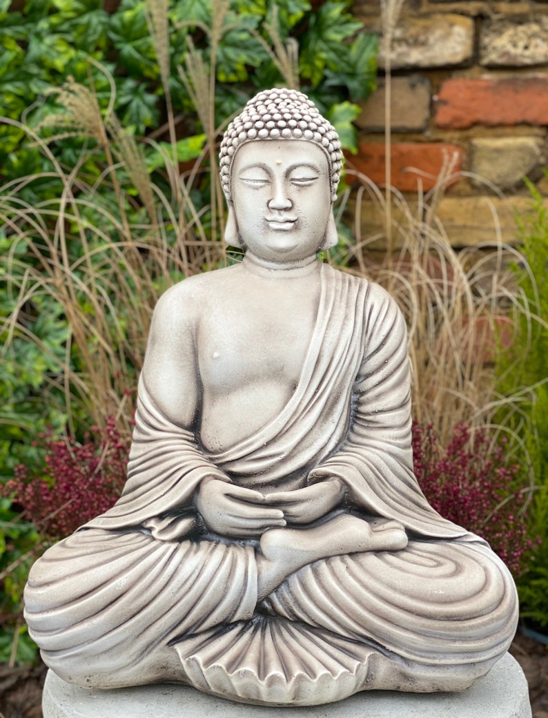 Large Buddha Zen Garden Buddha Figurine Outdoor Sculpture - Etsy UK