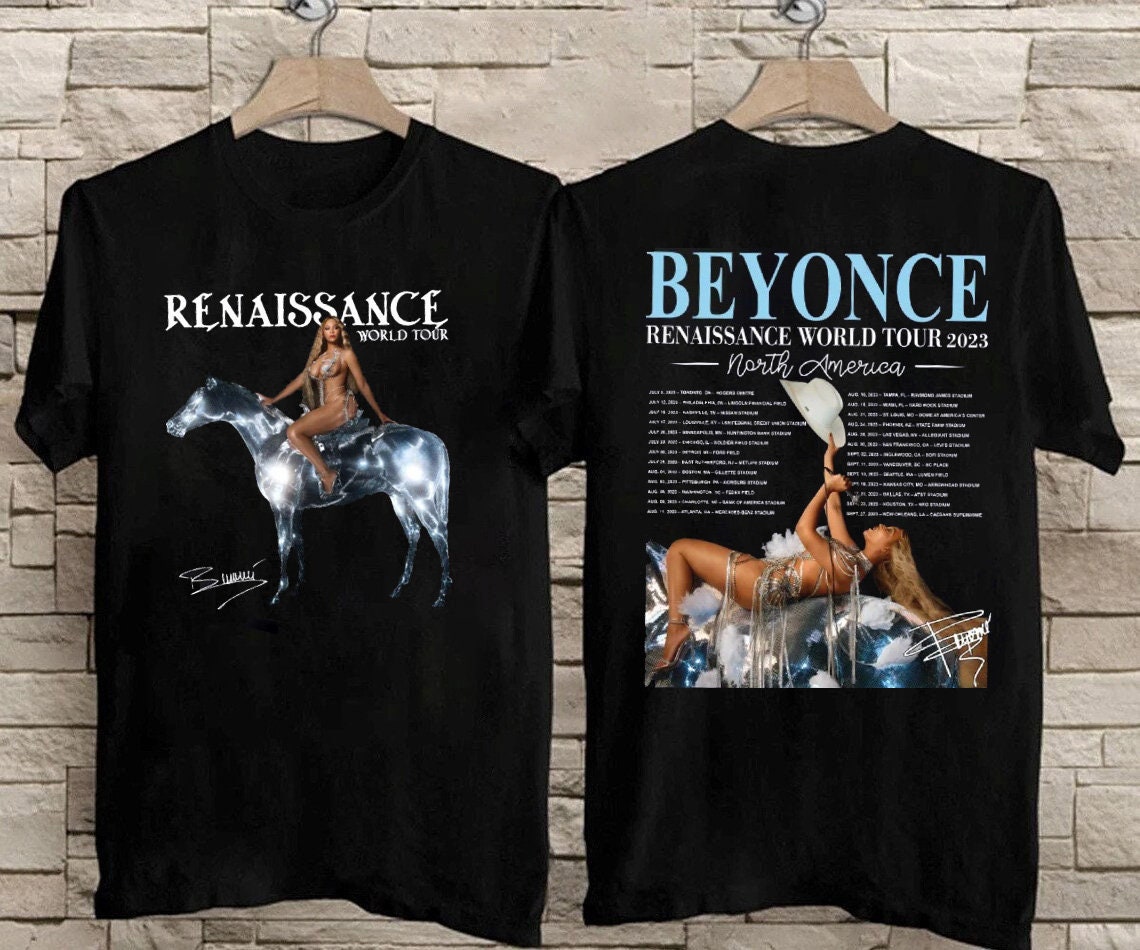Beyoncé Renaissance World Tour 2023 Merch Camiseta De Doble Cara Unisex