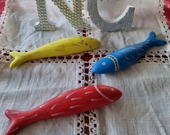 Ceramic sardines/ Wall decoration/ handpainted/ Portugal / tradition/ souvenir