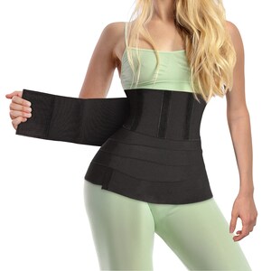 Unique Bargains Women Adjustable 3 Hook Belly Waist Trainer Girdle Shapewear