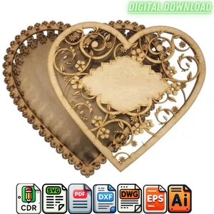 Heart-Shaped Box Template - Laser Cut File