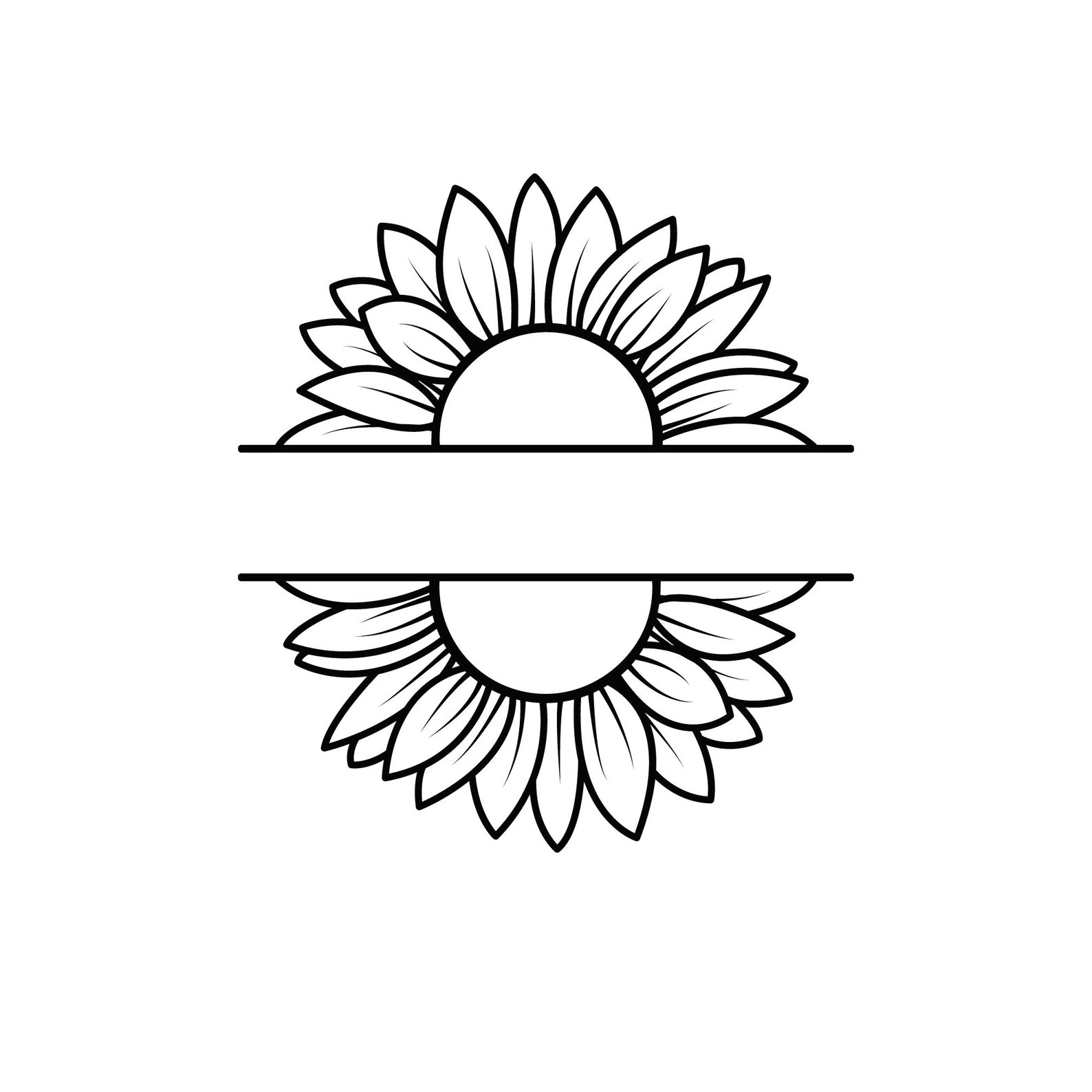 Split Flower SVG PNG Clip Art Cricut | Etsy