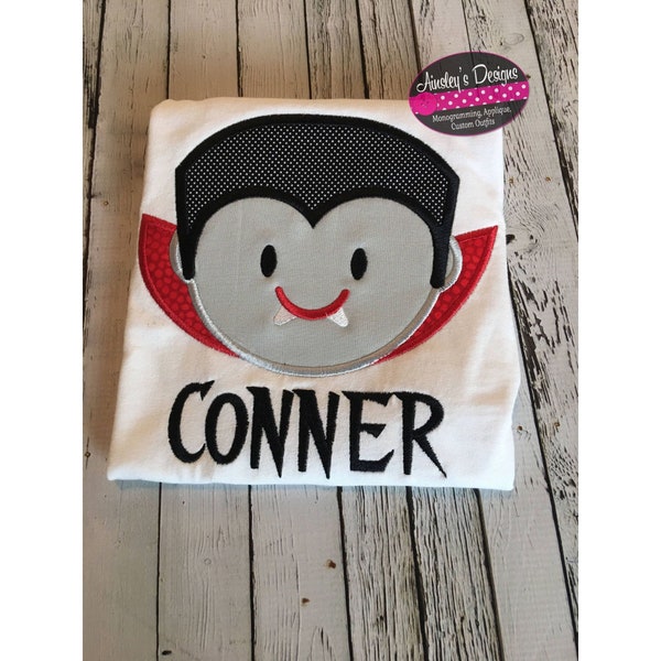 Kids Dracula vampire Halloween shirt or bodysuit! Can be personalized!