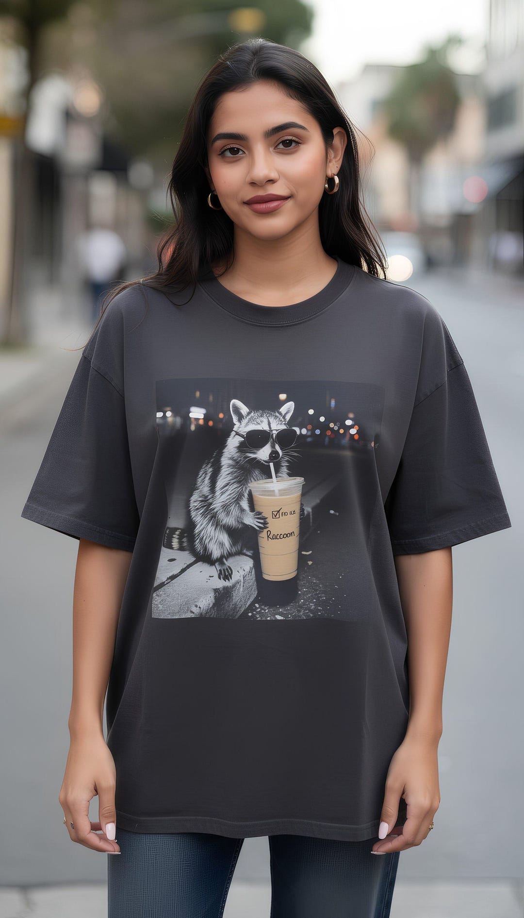 No Ice Raccoon Shirt Subtle Protest Coffee Graphic, Anti ICE Humor Tee ...