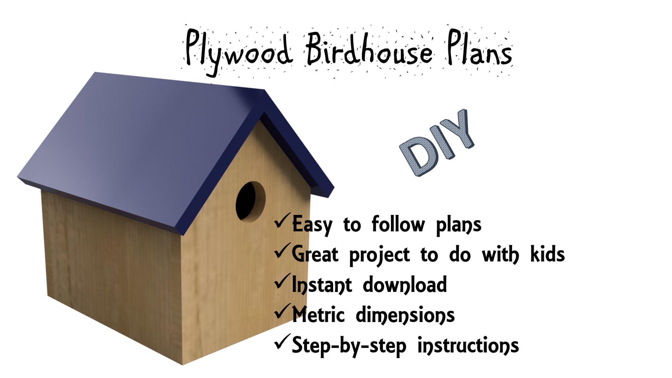 Plywood Birdhouse Plans Etsy Australia