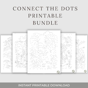 Dot to Dot Printables, Printables, Digital Downloads, Dot to Dot Games, Kids printables, Learning worksheets, Education Worksheets