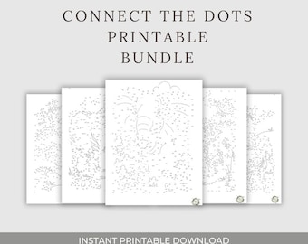 Dot to Dot Printables, Printables, Digital Downloads, Dot to Dot Games, Kids printables, Learning worksheets, Education Worksheets