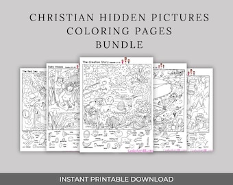 Bible Hidden Picture, Hidden Pictures, Faith Based Worksheet, Christian Activity, Christian Coloring, Christian Puzzle, Christian Printable