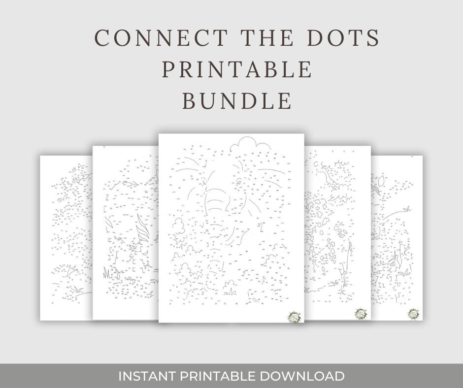 Dot to Dot Printables, Printables, Digital Downloads, Dot to Dot Games ...