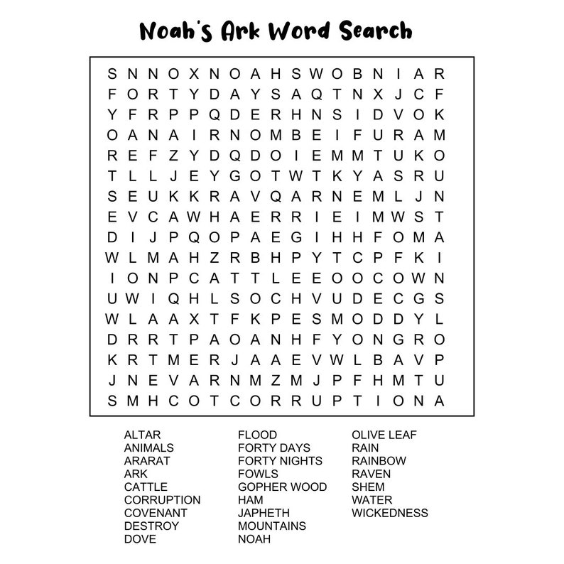 Christian Word Search, Faith-based Puzzles, Christian Activity, Faith ...