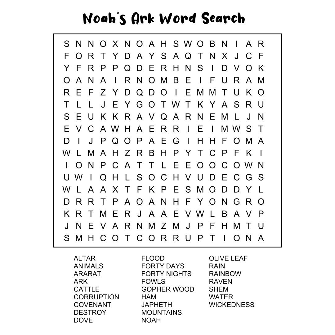 Christian Word Search, Faith-based Puzzles, Christian Activity, Faith ...