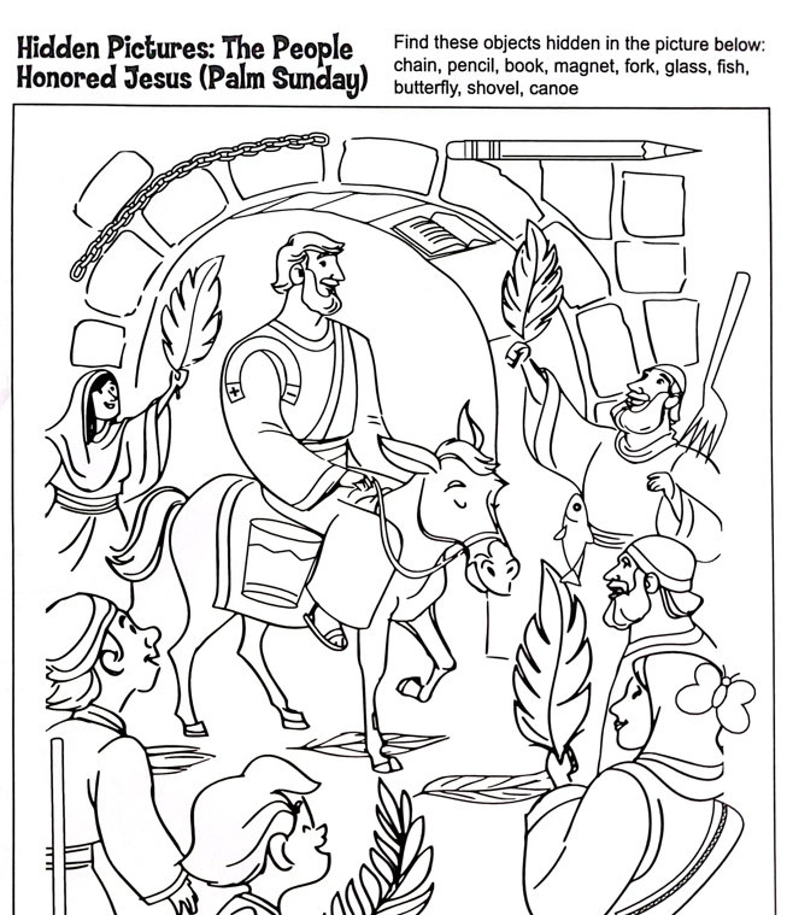 Christian Hidden Pictures: Bible Activity Worksheets (digital Download