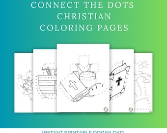 Christian Dot-to-Dot Worksheets: Bible Story Printables (Digital Download)