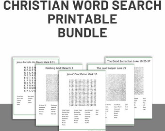 Sopa de letras cristiana imprimible: Actividad basada en la fe (Descarga digital)
