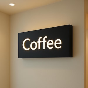 Custom Background Illuminated Signs - Aluminium background Laser cut Letter Business Logo & Sign, Acrylic letters ,Custom Letters Sign, Gift