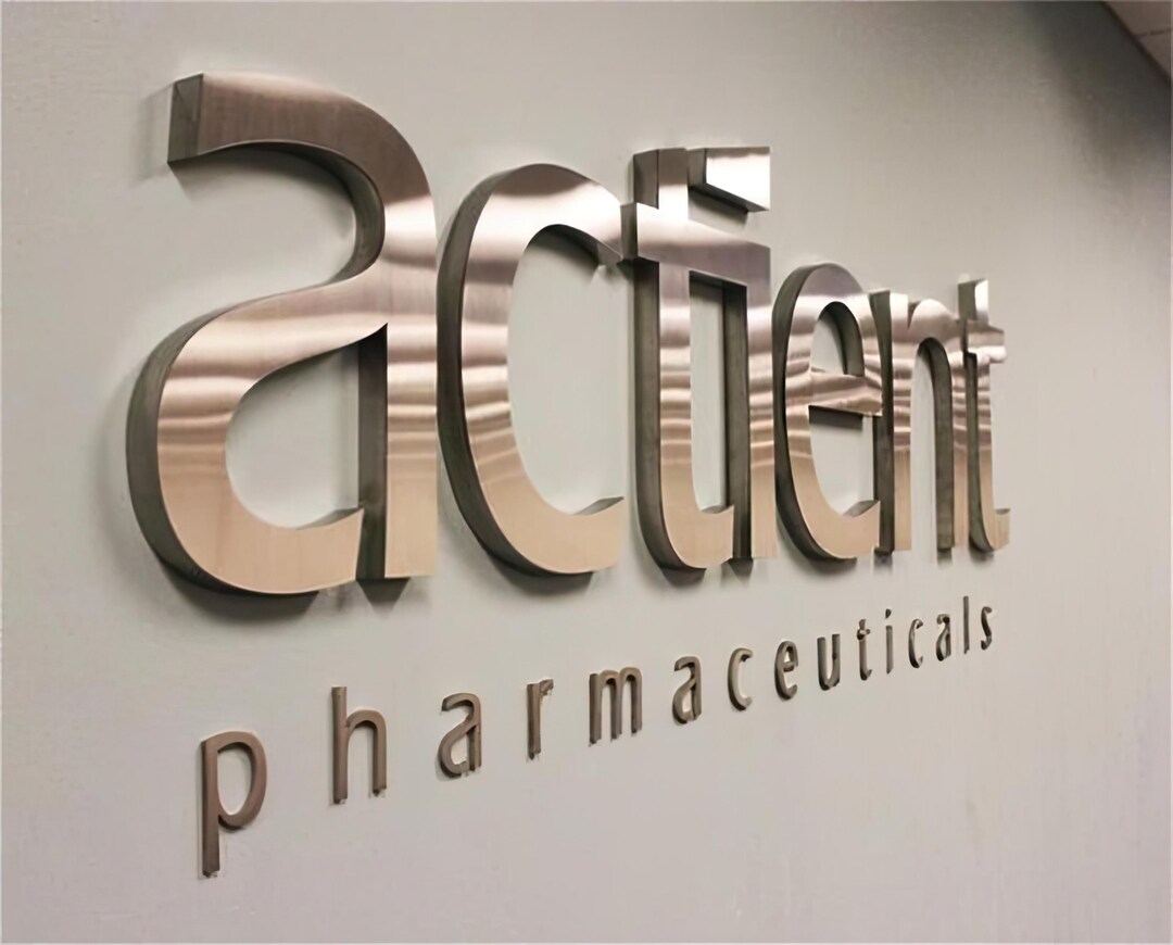 Laser Cut Metal & Acrylic Business Logo Sign - Custom Office Decor - Etsy