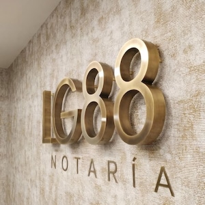 3D Metal Letter Custom Logo Sign, Stainless Steel Laser Cut Brushed Metal Office Wall Signboard, Perfect Reception Gift