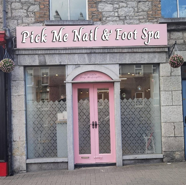 Stainless steel logos and lettering suitable for indoor and outdoor use.