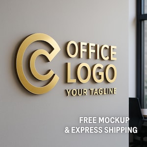 3D Company Logo Sign: Acrylic & Metal Office Wall Art