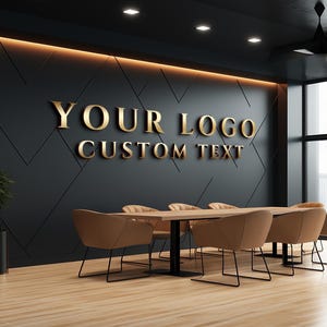 Letreros de oficina personalizados, letreros de recepción, logotipos comerciales, logotipos personalizados cortados con láser, letras pequeñas para empresas, letreros de oficina para pared, señalización personalizada.