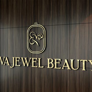 metal lobby sign