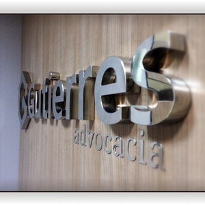 Stainless steel logos and lettering suitable for indoor and outdoor use.