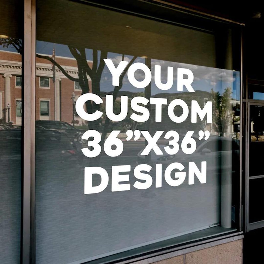 Customizable Window Decal / Your Company Name or Logo Storefront Vinyl ...
