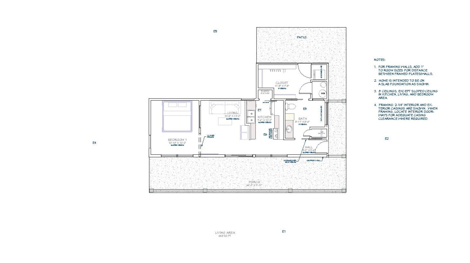 Modern Tiny House 1 Level 648 SF 1 Bedrooms 1 Baths. - Etsy