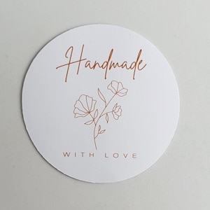 Handmade with love Sticker Set (10 - 50 Stück)