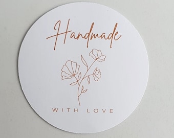 Handmade with love Sticker Set (10 - 50 Stück)