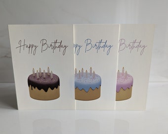 Geburtstagskarte, Geburtstagskuchen, mit Briefumschlag