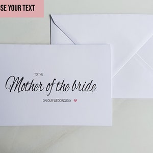 To the family of the bride on our wedding day Karte