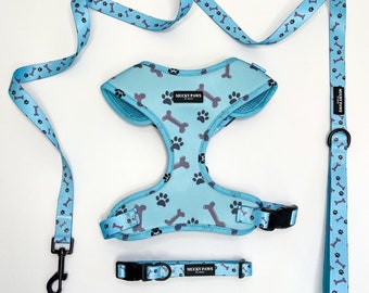 Paws N Bones dog accessories bundle - harness, collar and lead set