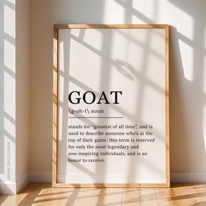 GOAT Definition Print, Special Friend Definition Print, Wall Art Print, GOAT Quote Print, Gift For Her, Dictionary Print, Birthday Gift Idea