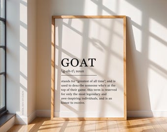 GOAT Definition Print, Special Friend Definition Print, Wall Art Print, GOAT Quote Print, Gift For Her, Dictionary Print, Birthday Gift Idea