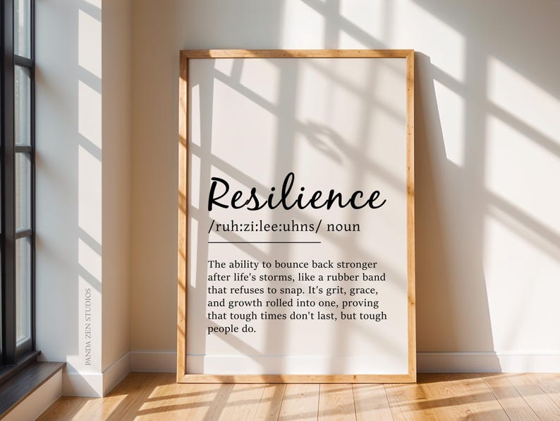 Resilience Definition Print, Printable Wall Art, Resilience Quote, Gym Poster, Motivational Wall Art, Inspirational Poster, Digital Download