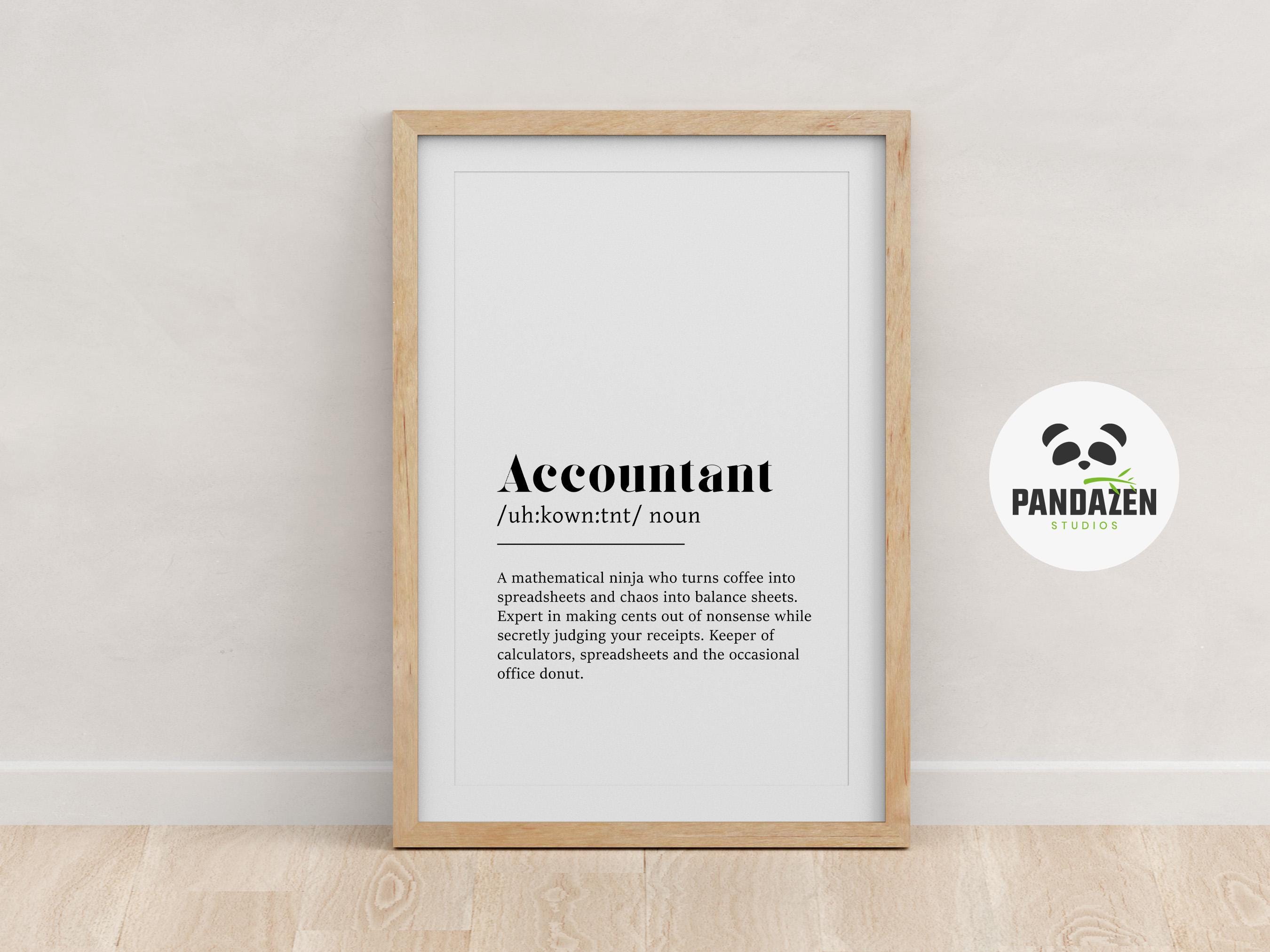 Accountant Definition Print, Gift for Accountant, Gift for Coworker ...