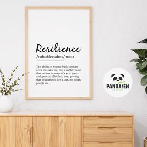 Resilience Definition Print, Printable Wall Art, Resilience Quote, Gym Poster, Motivational Wall Art, Inspirational Poster, Digital Download