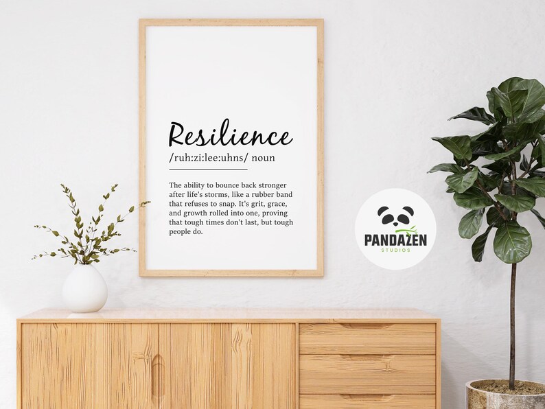 Resilience Definition Print, Printable Wall Art, Resilience Quote, Gym Poster, Motivational Wall Art, Inspirational Poster, Digital Download